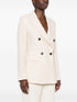 double-breasted linen blazer
